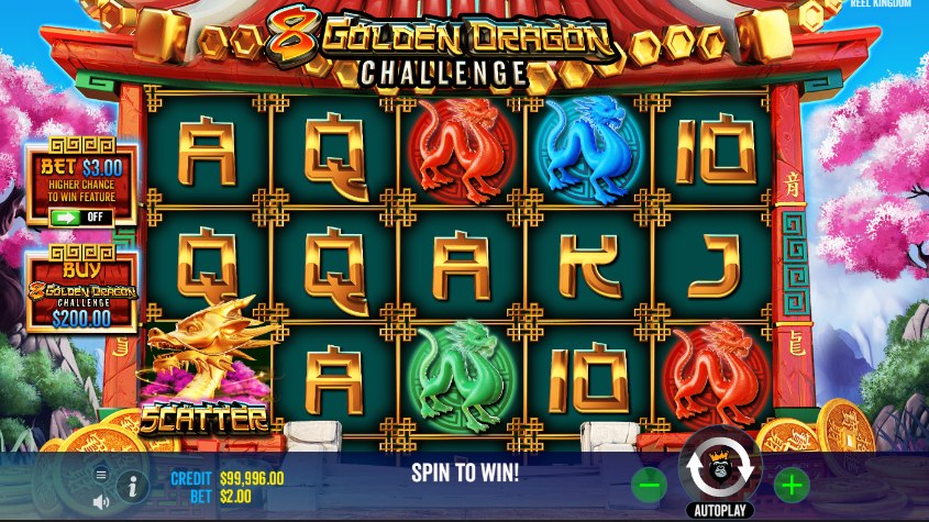 8 Golden Dragon Challenge Slot - Free Play in Demo Mode