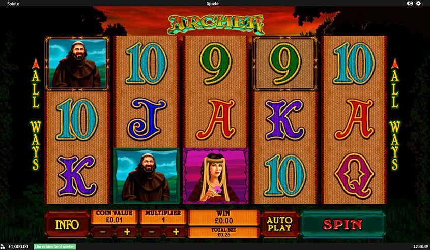 archer slot game free play