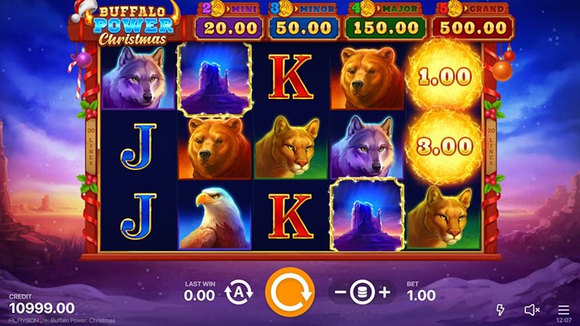 buffalo power christmas slot