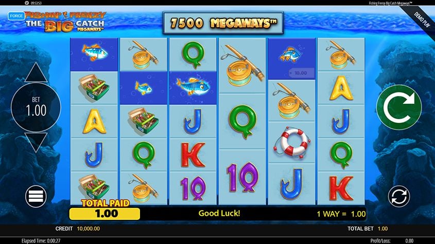 Fishin Frenzy The Big Catch Megaways Slot - Free Play in Demo Mode