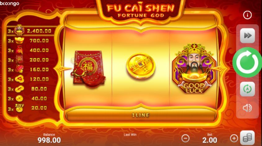 Fu Cai Shen Slot - Free Play in Demo Mode