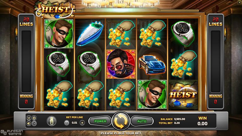 Heist (Eurasian Gaming) Slot - Free Play in Demo Mode