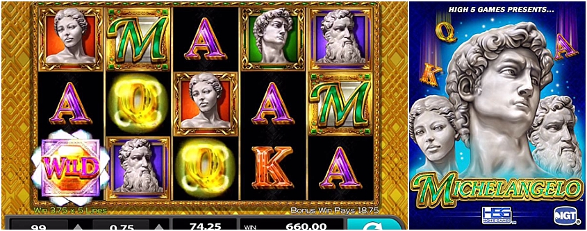 michelangelo online pokies