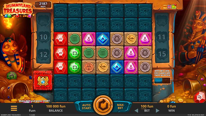 Mummyland Treasures Slot - Free Play in Demo Mode