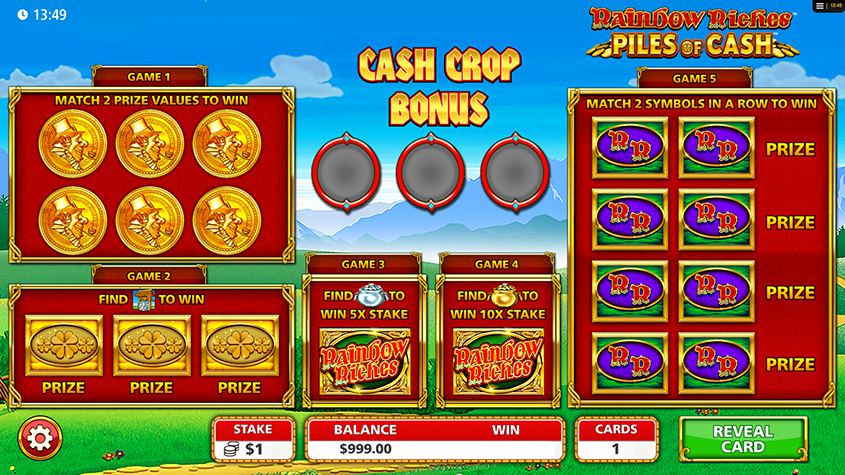 Rainbow Riches Piles Of Cash