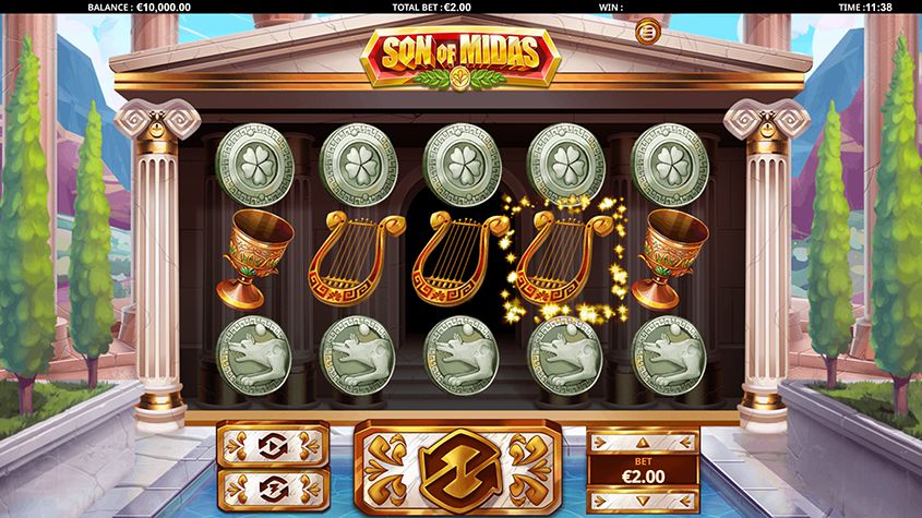 Play Midas Golden Touch Slot, 96.10% RTP