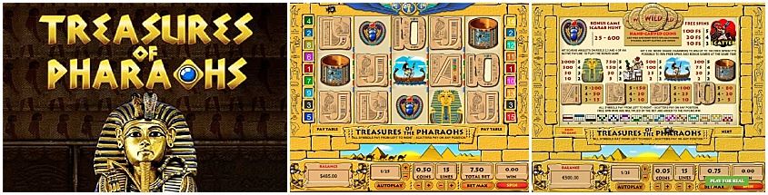 Treasures of the Pharaohs 5 Lines