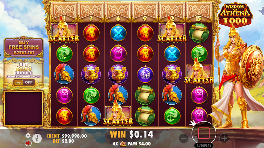 Wisdom of Athena 1000 Slot | Play Online | RTP: 96.00%