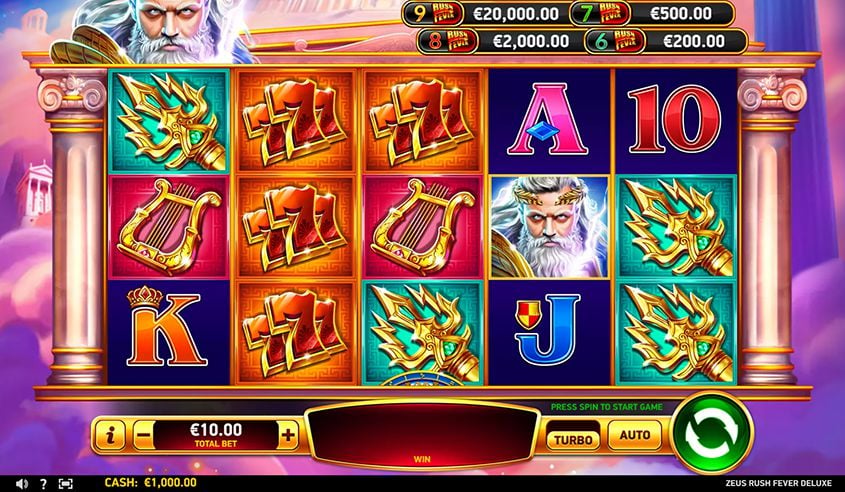 Zeus Rush Fever Deluxe Slot - Free Play in Demo Mode